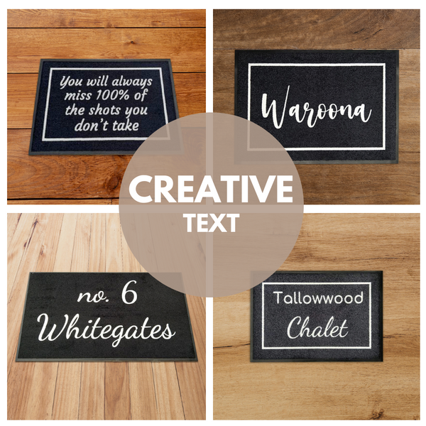 Design Your Own Doormat with TEXT ONLY