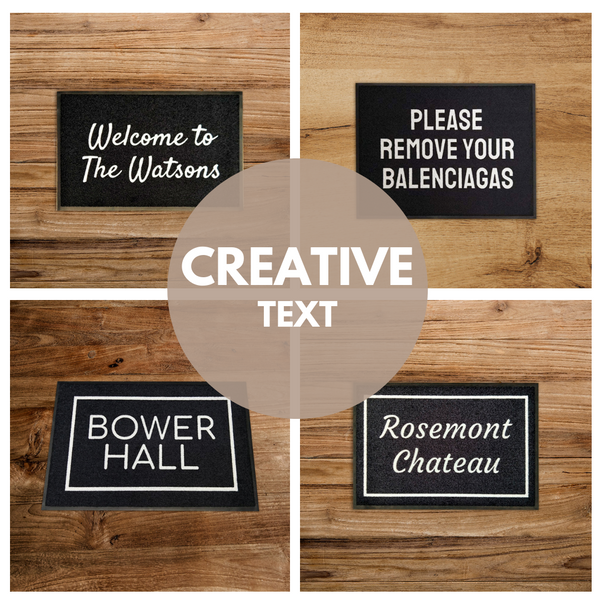 Design Your Own Doormat with TEXT ONLY