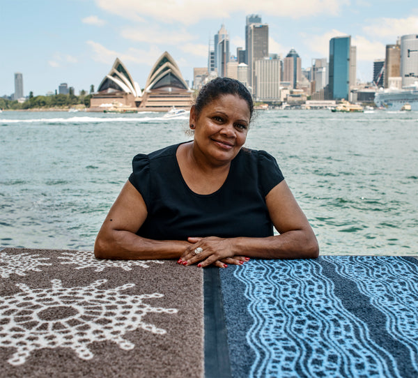 Aboriginal Design Floormats Printed here in Australia