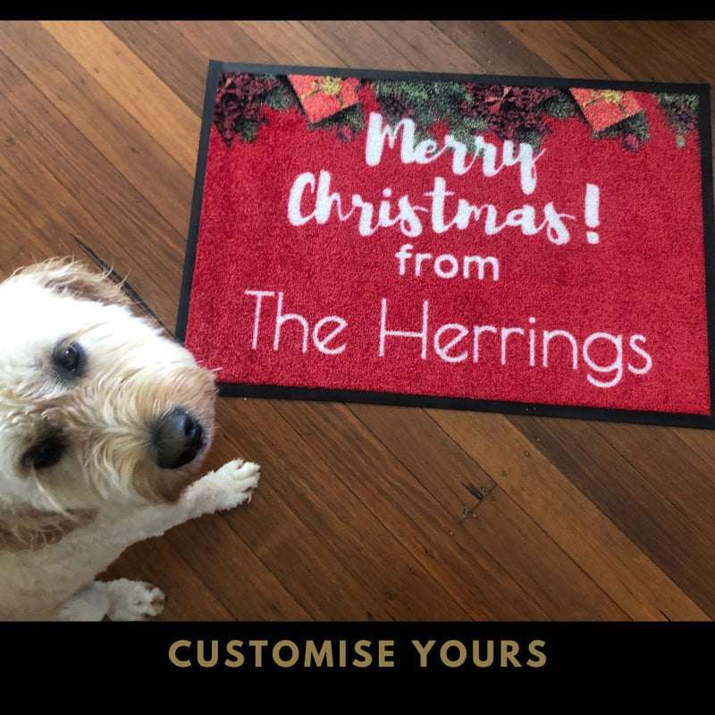 Christmas Greetings Various Designs Personalised House Doormat - Adoremat