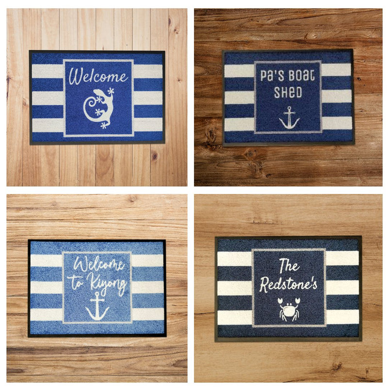 Customised Hamptons Coastal Style Doormat - Adoremat