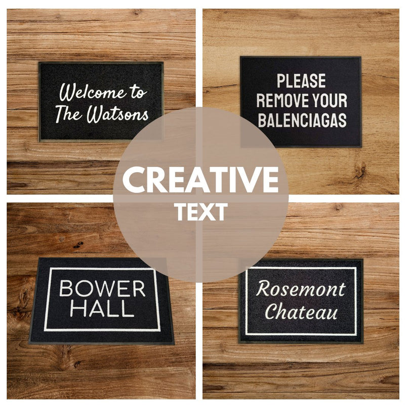 Design Your Own Doormat with TEXT ONLY - Adoremat