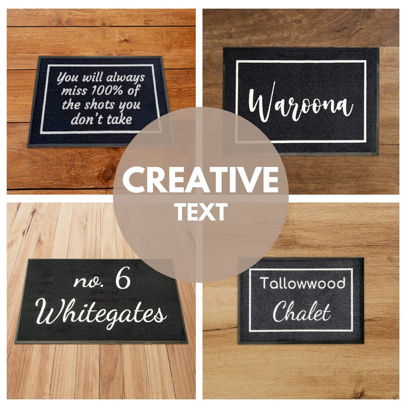 Design Your Own Doormat with TEXT ONLY - Adoremat