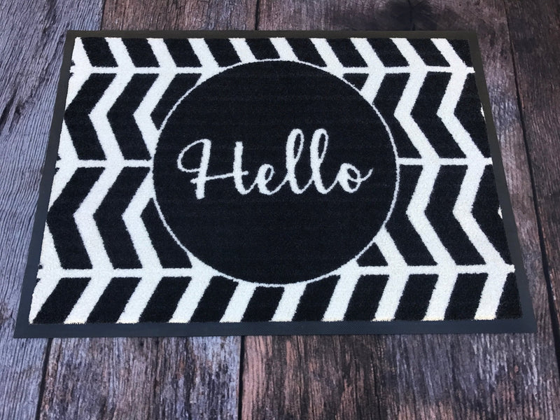 Hello Doormat Circle on ZigZag - Adoremat