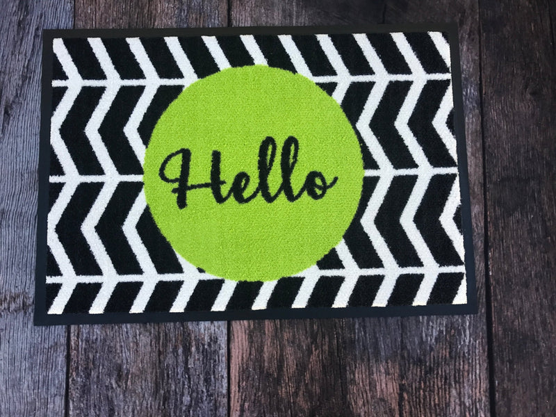 Hello Doormat Circle on ZigZag - Adoremat