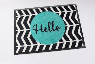 Hello Doormat Circle on ZigZag - Adoremat