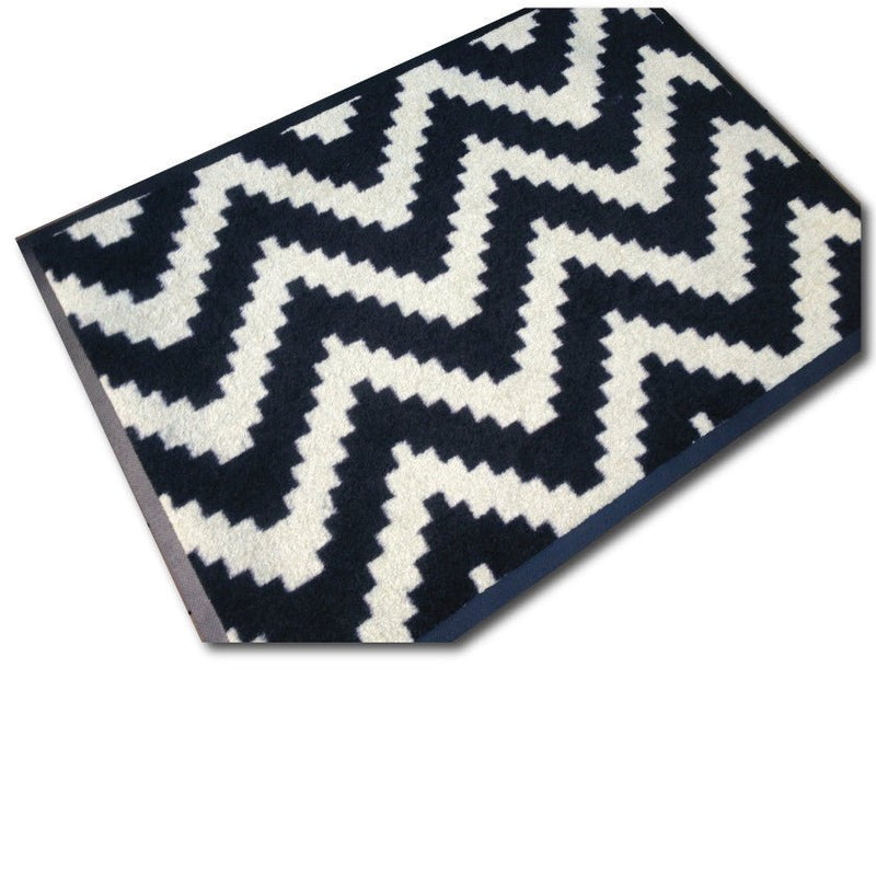 Zig Zag Doormat (Black & White default) - Adoremat