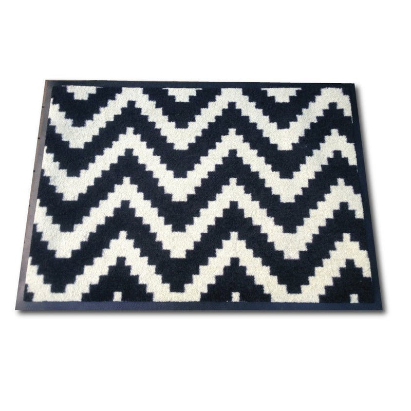 Zig Zag Doormat (Black & White default) - Adoremat