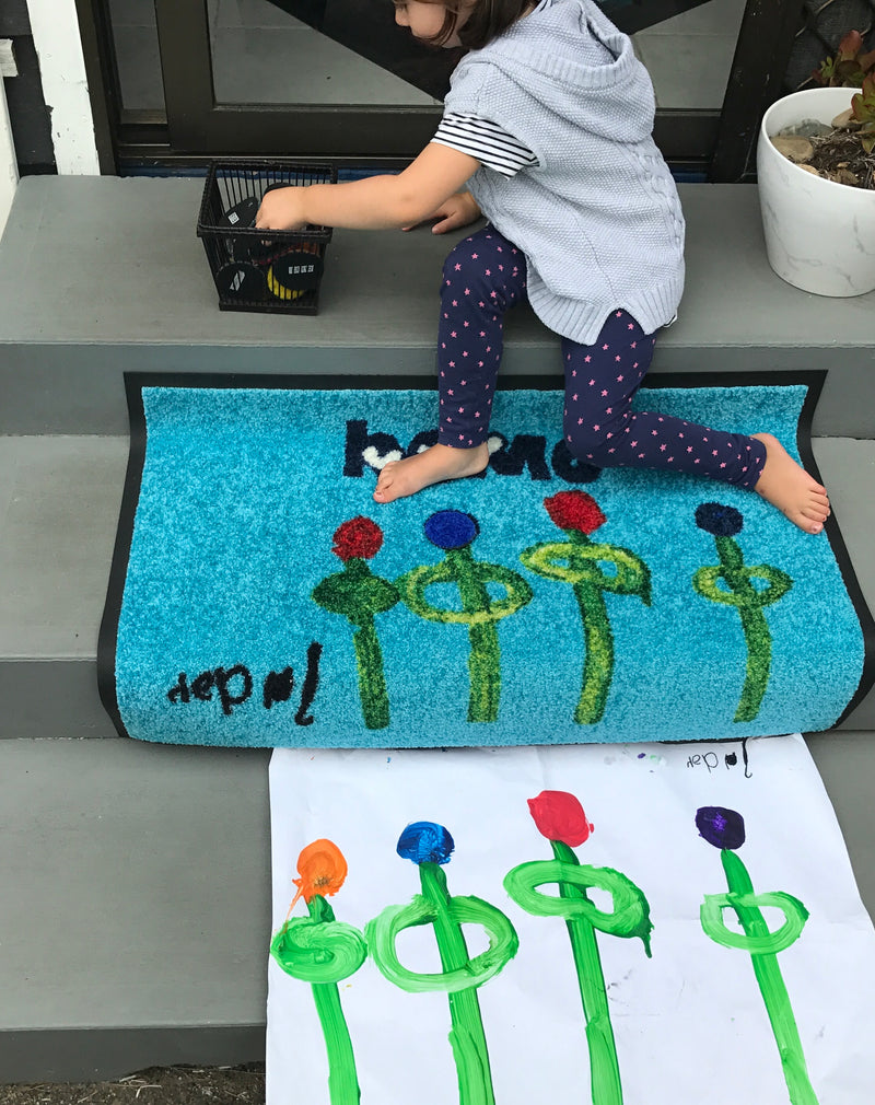 Kid's Art Converted to a Doormat