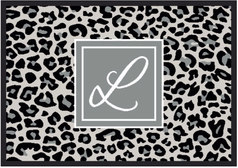 Personalised Doormat - Leopard Print Template