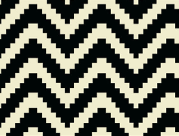 Zig Zag Doormat (Black & White default)